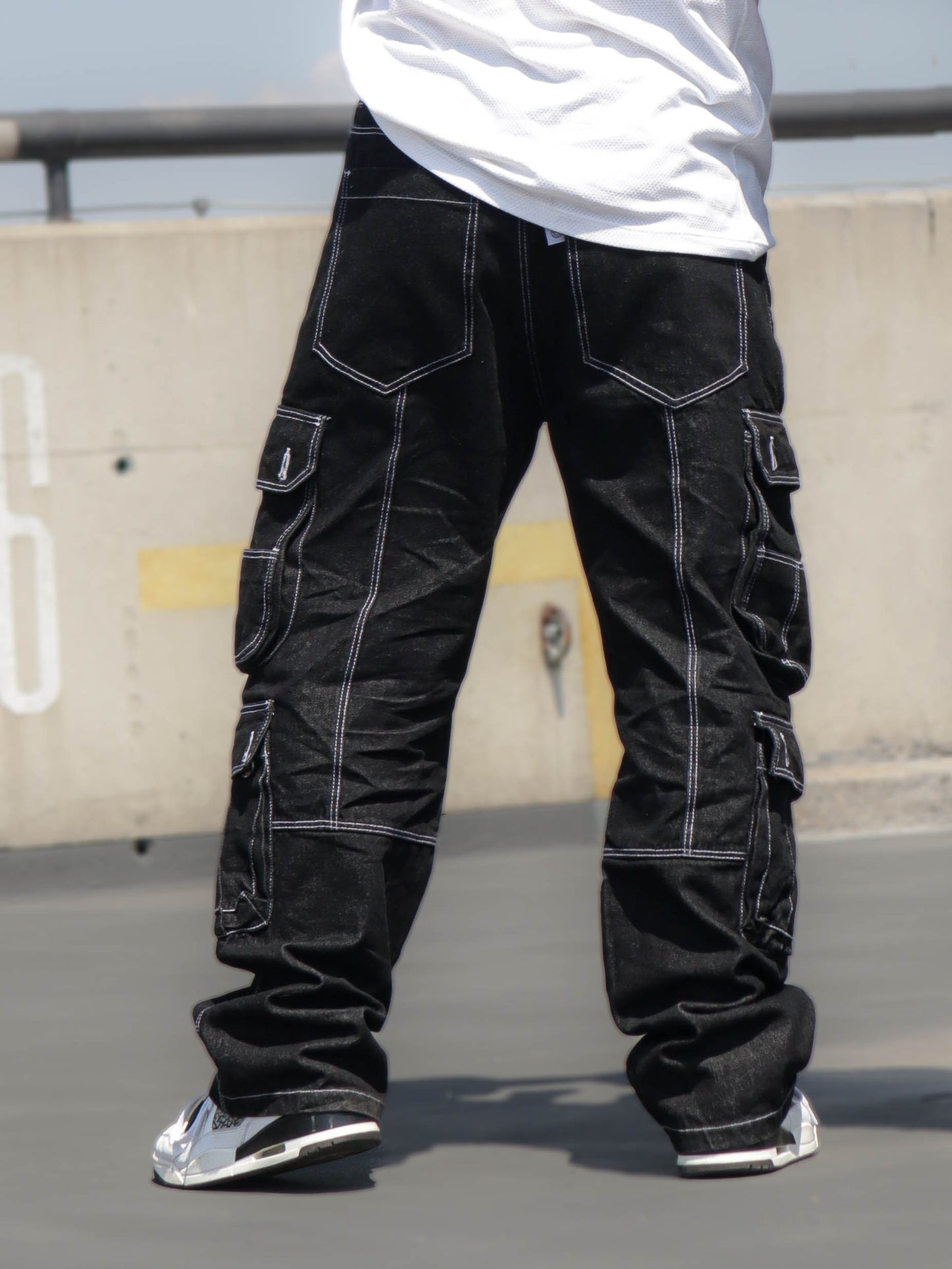 Jean Cargo Oversize - Negro