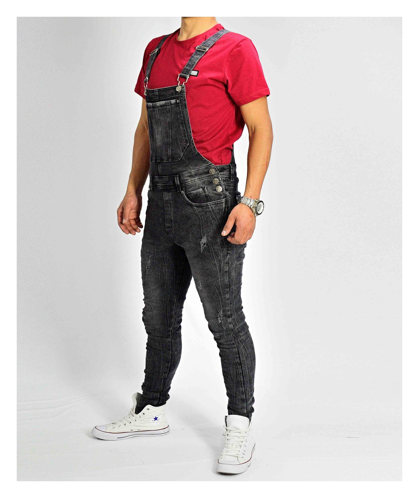 Overol Licrado en Jean - Gris
