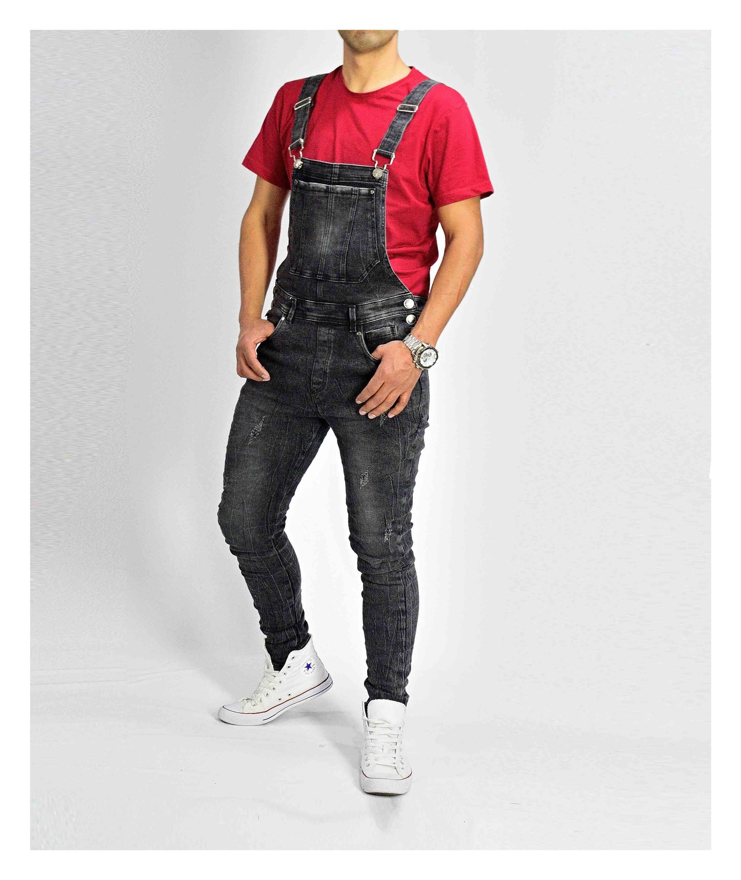 Overol Licrado en Jean - Gris