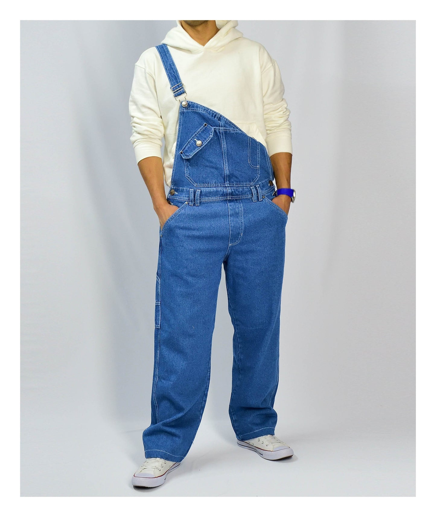 Overol Clásico Hop Hombre en Jean - Azul Medio