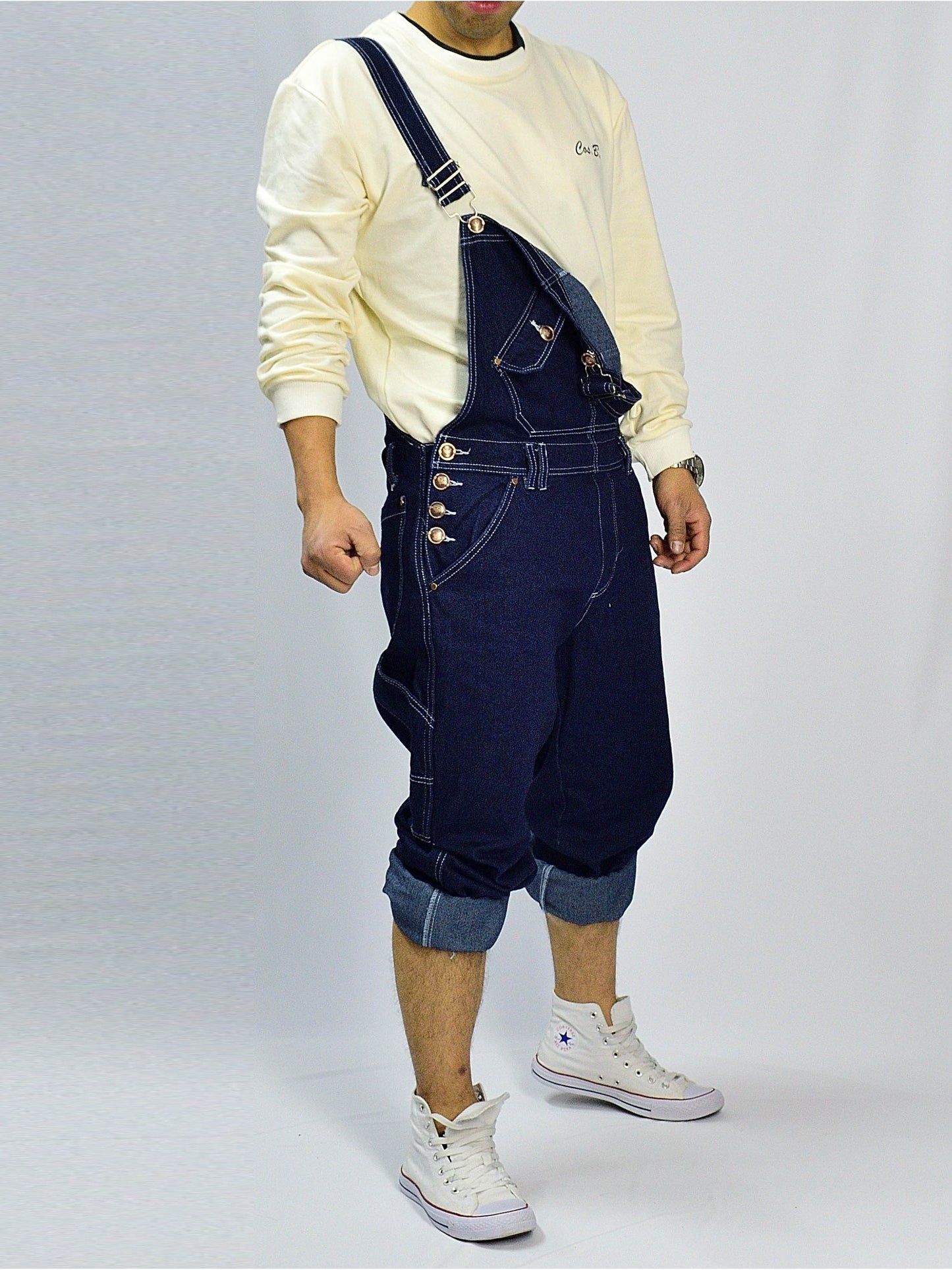 Overol Clásico Hop Hombre en Jean - Azul Oscuro