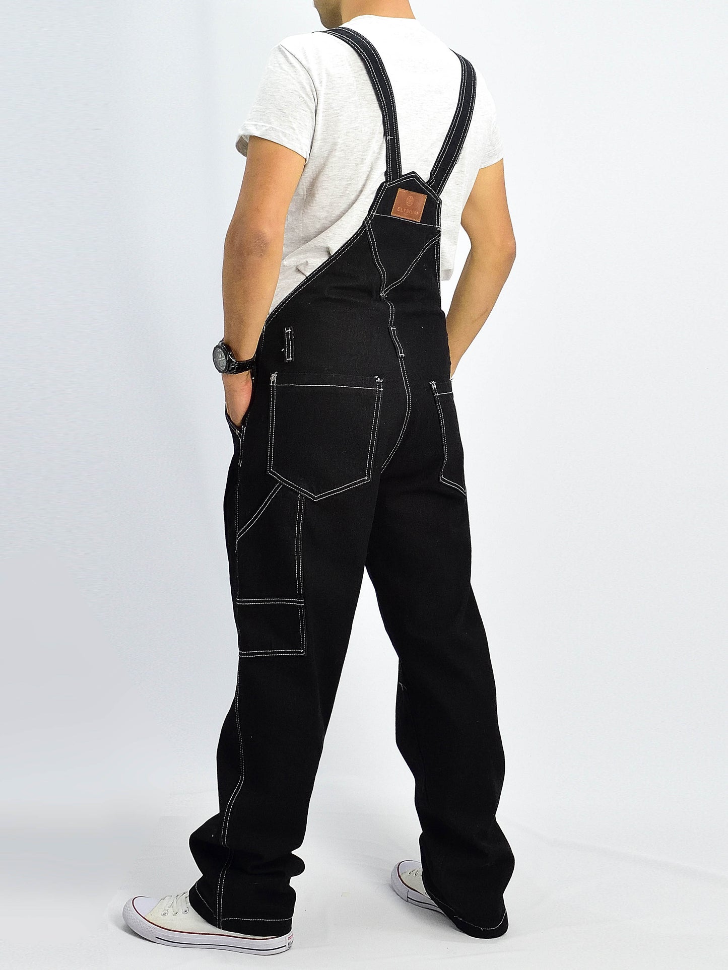 Overol Clásico Hop Hombre en Jean - Negro Pimienta
