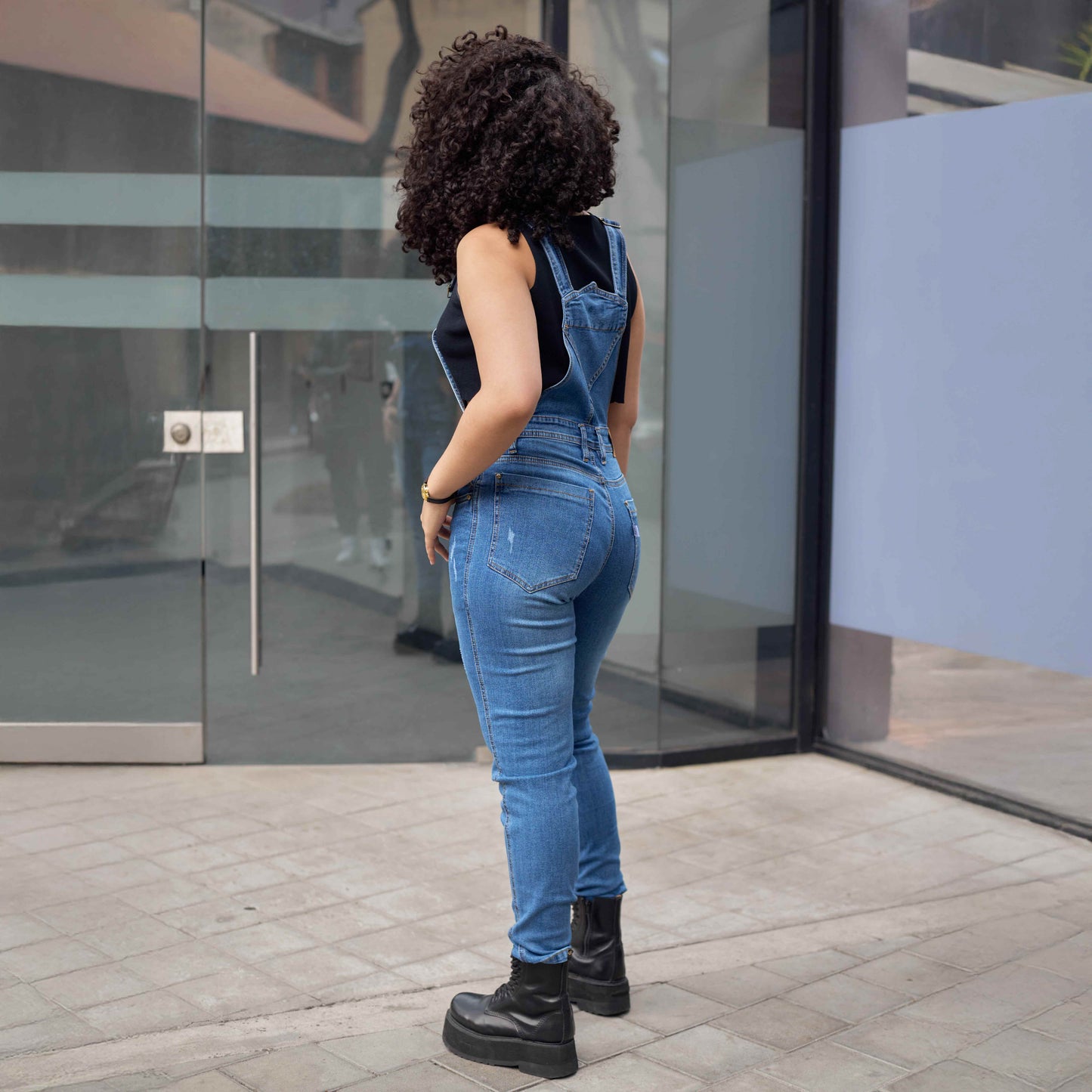 Overol Licrado Mujer en Jean - Azul Medio