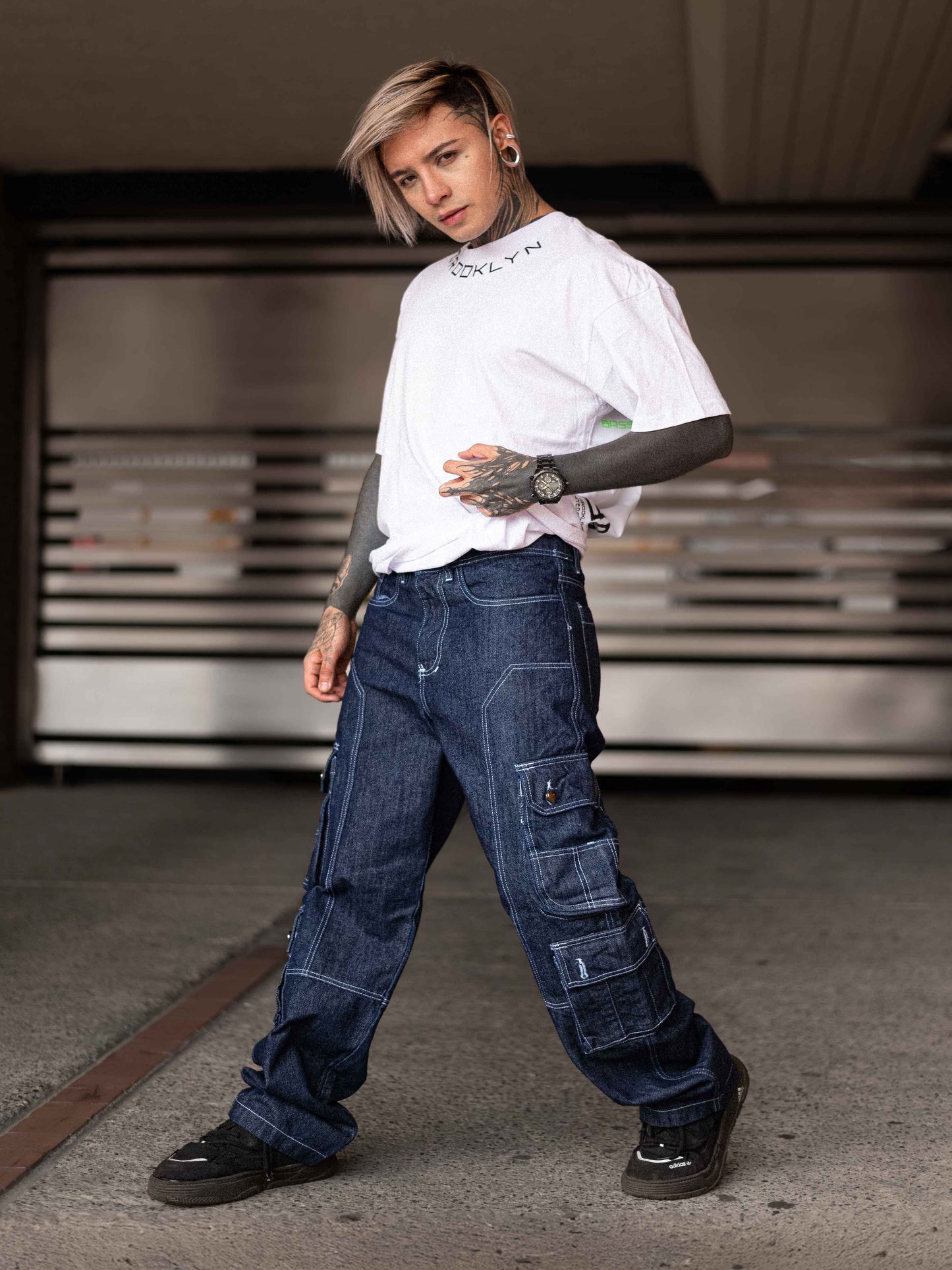 Jean Cargo Oversize - Azul Oscuro