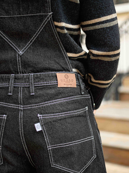 Overol Cargo Clásico en Jean - Negro Pimienta II