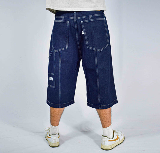 Bermuda Clasica Oversize Hombre en Jean - Azul Oscuro