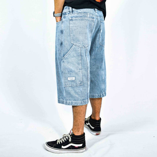 Bermuda Clasica Oversize Hombre en Jean - Azul Frost