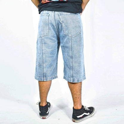 Bermuda Clasica Oversize Hombre en Jean - Azul Frost