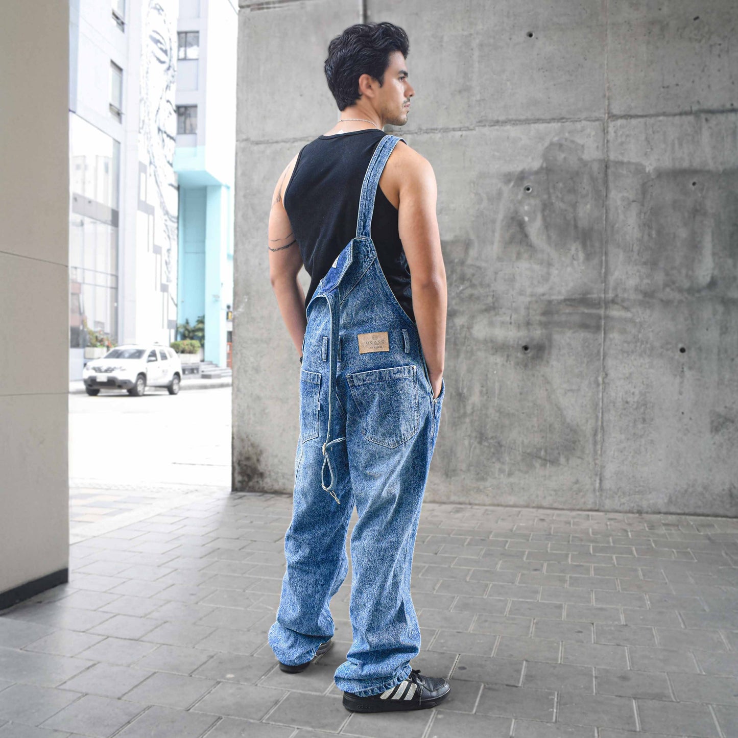Overol Braga Clásico Hop Hombre en Jean - Azul Frost