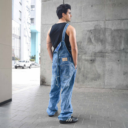 Overol Braga Clásico Hop Hombre en Jean - Azul Frost