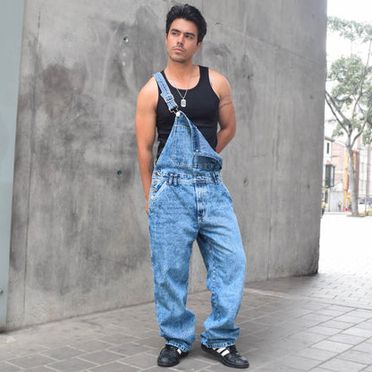 Overol Braga Clásico Hop Hombre en Jean - Azul Frost