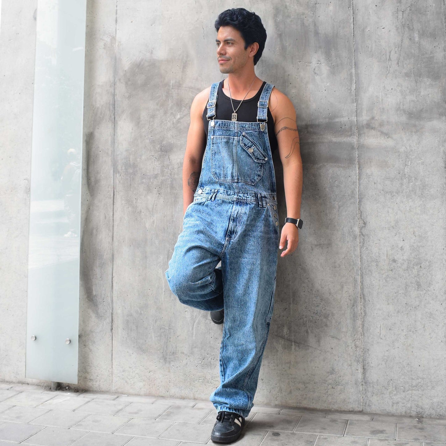 Overol Braga Clásico Hop Hombre en Jean - Azul Frost