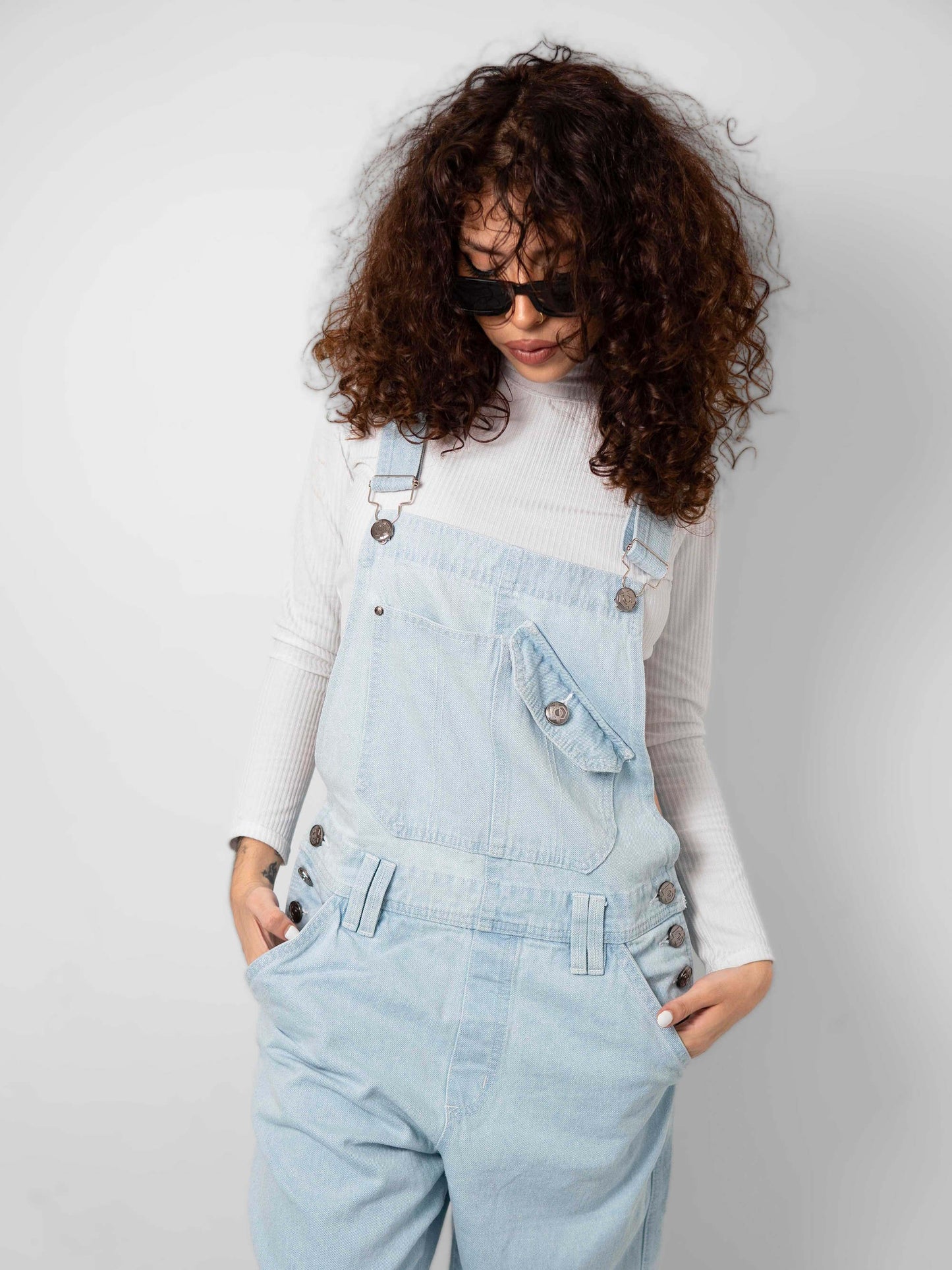 Overol Clásico Hop Mujer en Jean - Azul Claro