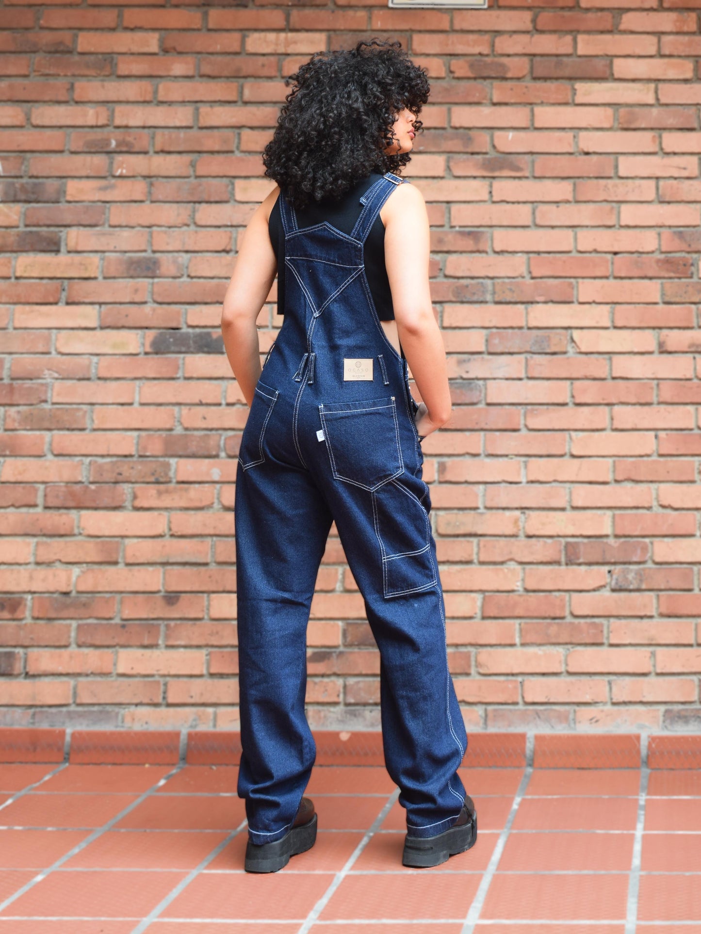 Overol Clásico Hop Mujer en Jean - Azul Oscuro