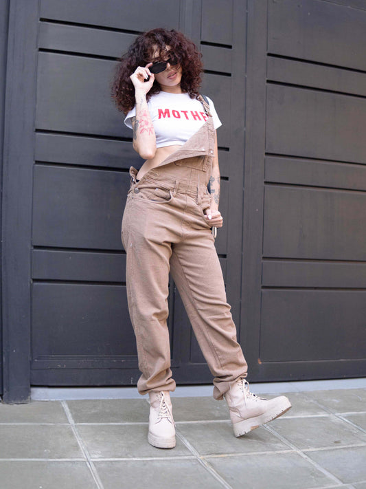 Overol Clásico Mujer en Jean - Beige