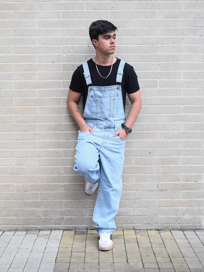 Denim Overol Hombre Mezclilla Moda Overol Hombre Overol Clasico