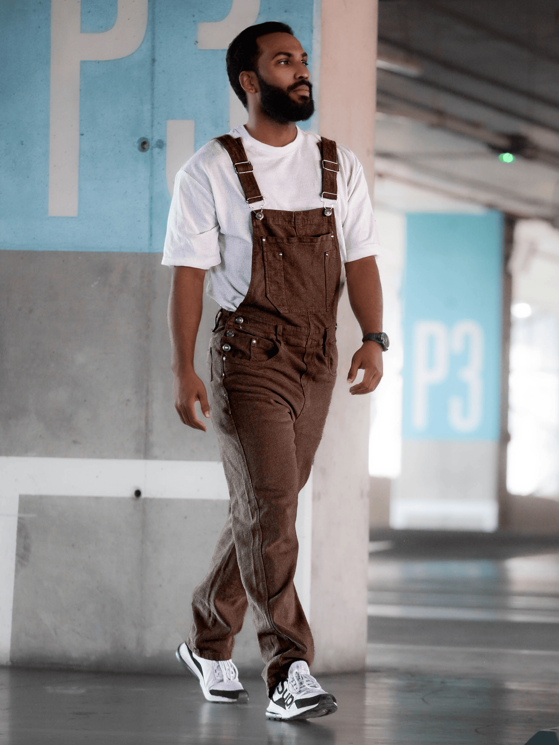 Overol De Petos Para Hombres Overol Hombre Cafe Overol Clasico En