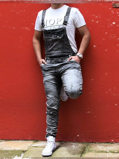 Overol Licrado en Jean - Gris