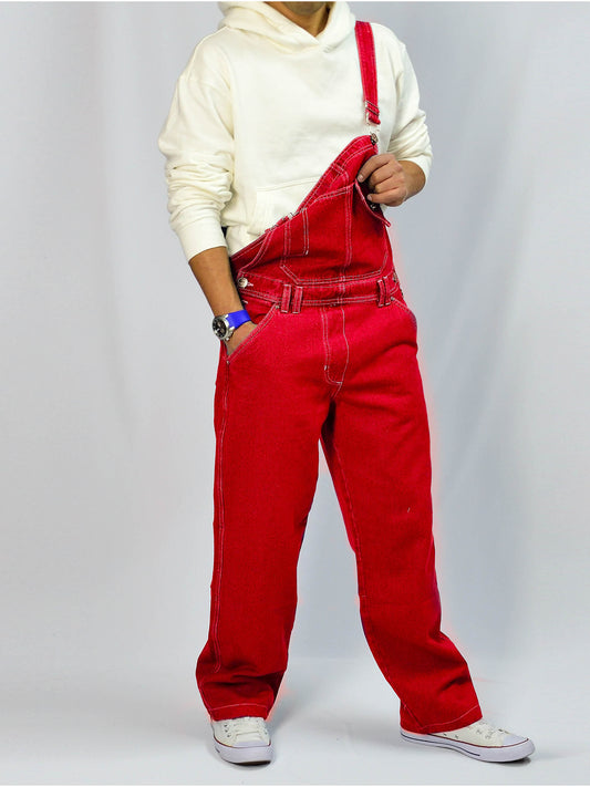 Overol Clasico Hop en Jean - Rojo