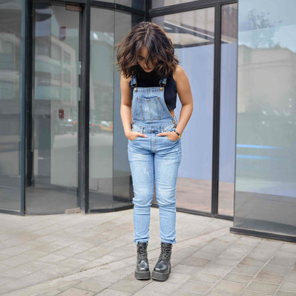 Overol Licrado Mujer en Jean - Azul Claro