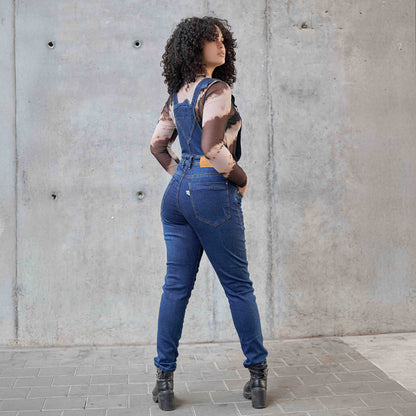 Overol Licrado Mujer en Jean - Azul Oscuro
