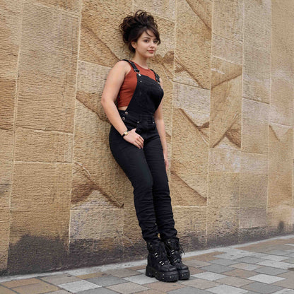 Overol Licrado Mujer en Jean - Negro