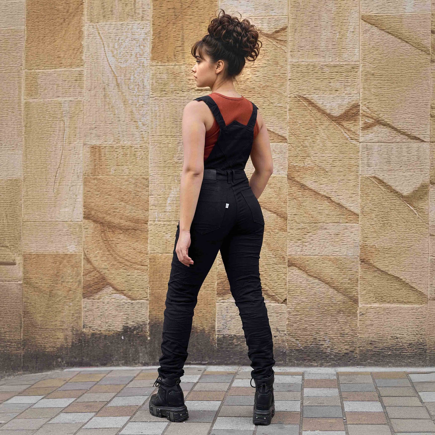 Overol Licrado Mujer en Jean - Negro