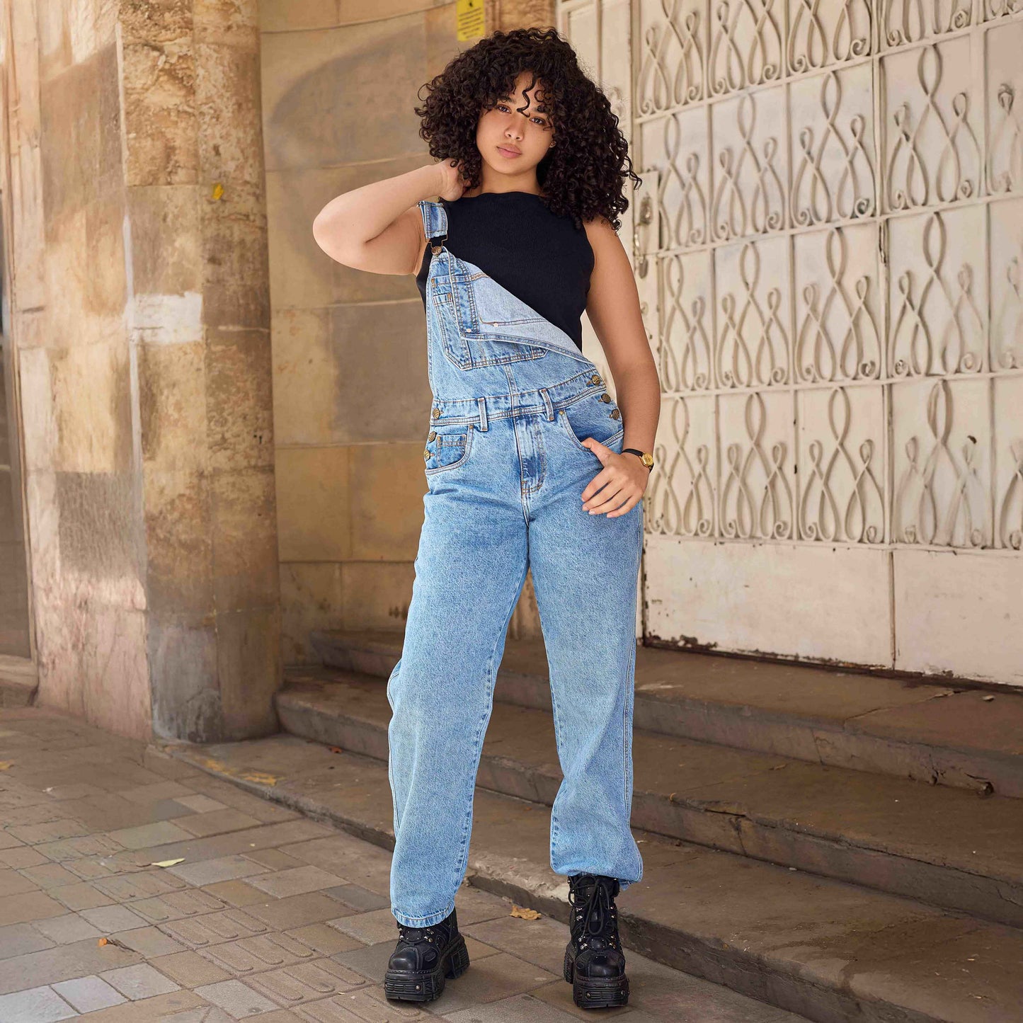 Overol Clásico Mujer en Jean - Azul Frost