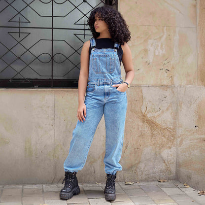 Overol Clásico Mujer en Jean - Azul Frost