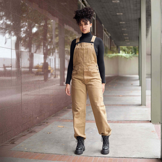 Overol Clásico Hop Mujer en Jean - Beige