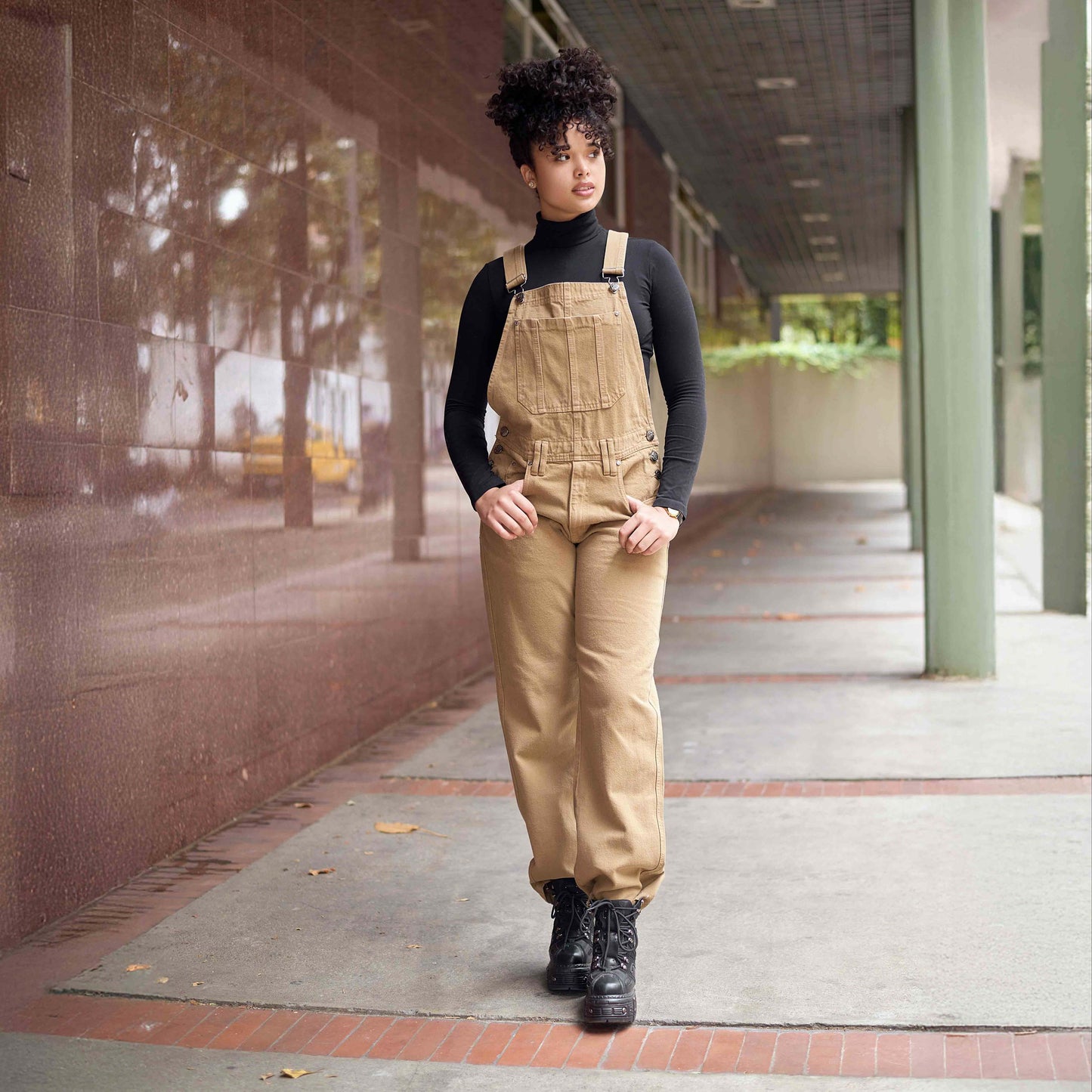 Overol Clásico Hop Mujer en Jean - Beige