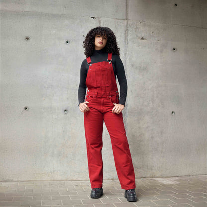 Overol Clásico Hop Mujer en Jean - Rojo