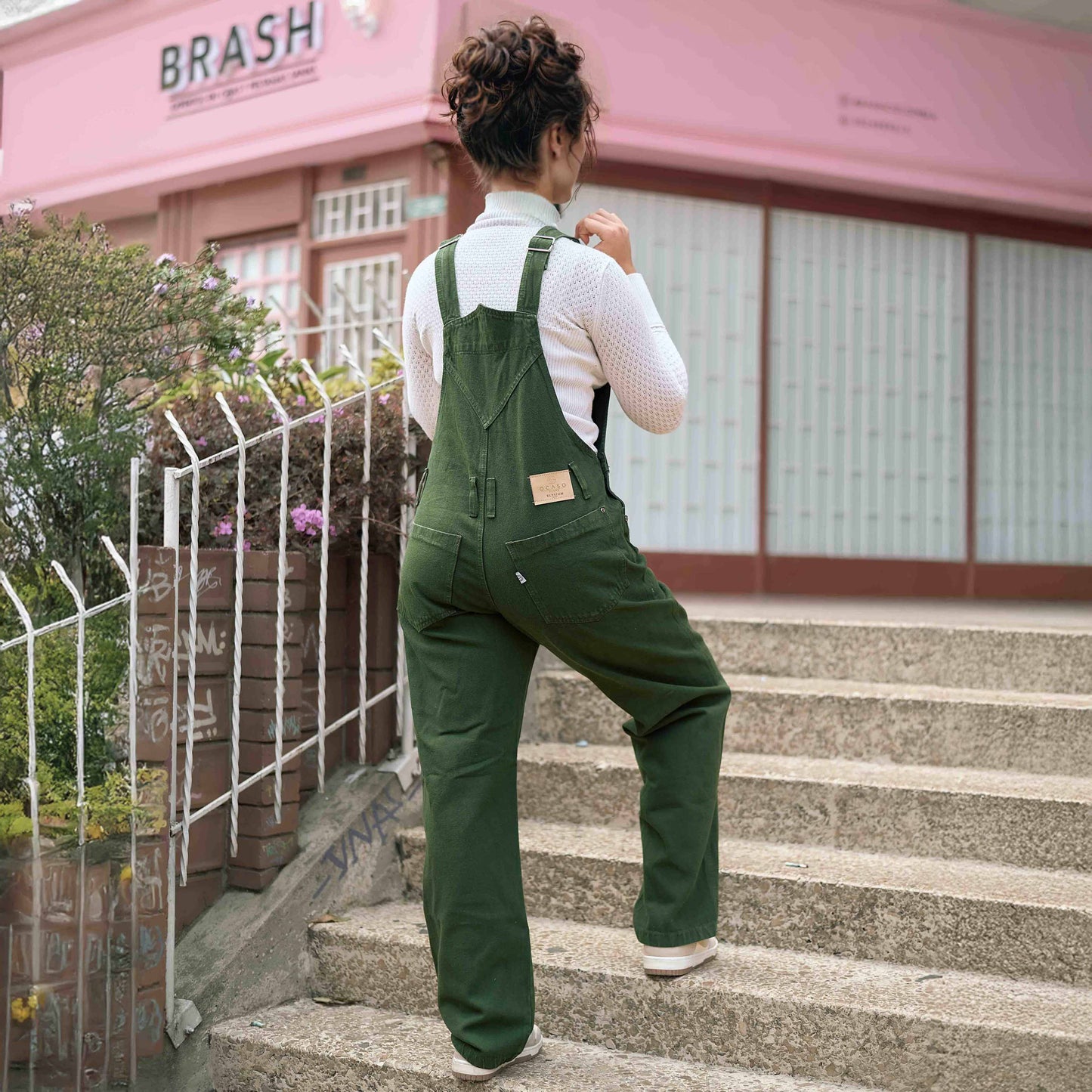 Overol Clásico Hop Mujer en Jean - Verde