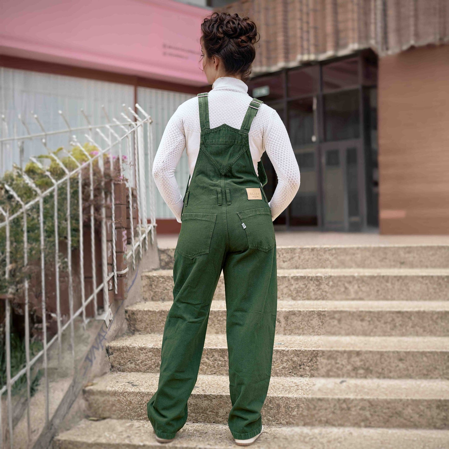 Overol Clásico Hop Mujer en Jean - Verde