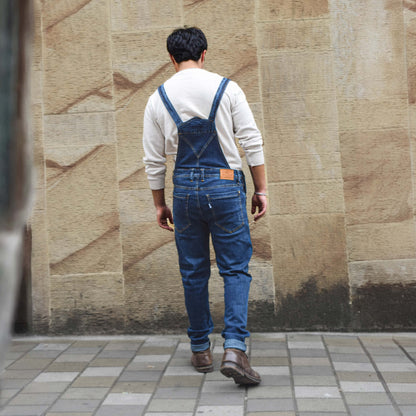 Overol Licrado Hombreen Jean - Azul Oscuro