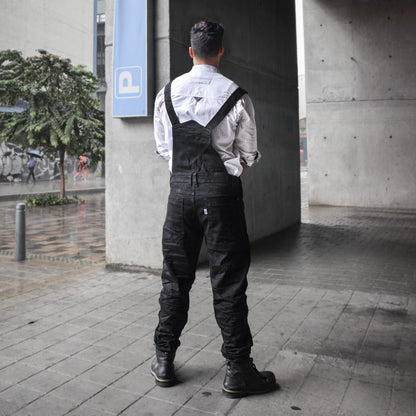 Overol Licrado Hombreen Jean - Negro