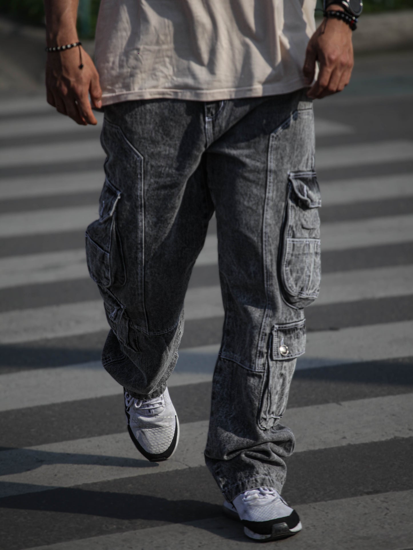 Jean Cargo Oversize  - Gris